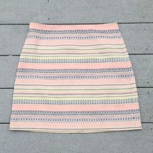 Loft Colorful Striped Petite Skirt